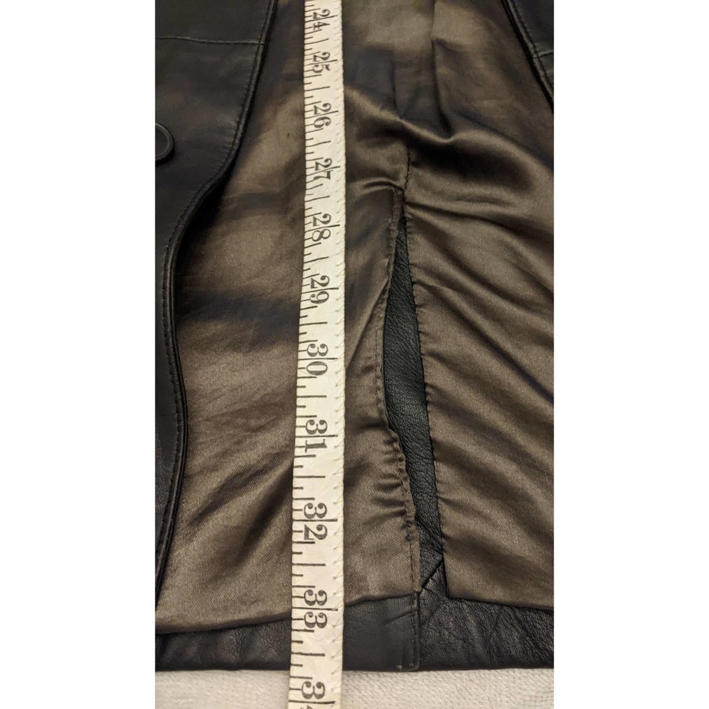 Excelled Leather Black Leather Jacket, 46 Tall Vintage - Picture 12 of 15